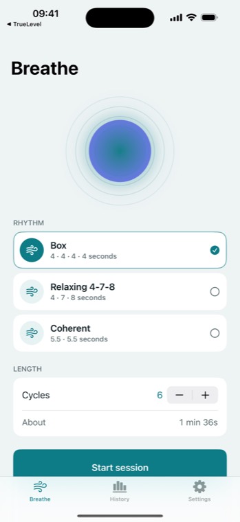 Choosing a rhythm: box, 4-7-8 or coherent
