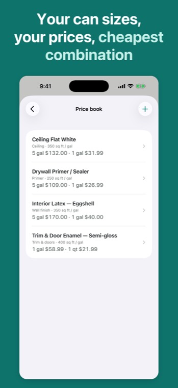 The price book: paints, coverage and container prices