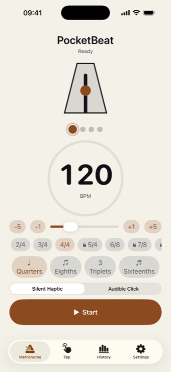 The metronome at 120 BPM