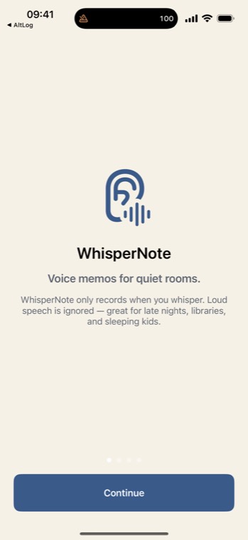 WhisperNote: notes for quiet rooms